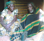 A poor world war II veteran and his spouse during a study of the very poor in Uganda