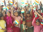 celebration national day with slums