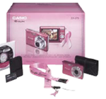 The EXILIM EX-Z75 Pink Ribbon camera