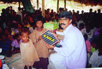 Distribution of slates to tribal children