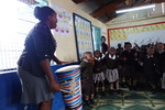 Singing and dancing at Tusaidie Watoto, Kibra, Nairobi