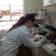 volunteer working in the HIV/AIDS lab