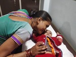 Child Sourav with mom