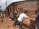 Volunteers working on a local construction project