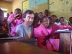 One of our volunteers mr.NUNO AMADO posing in a class photo