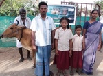 Only girl child family with Milk Animal