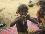 Tribal child's sydish for lunch