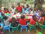 Our children having lunch